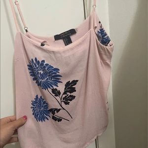 Forever 21 crop top pink floral